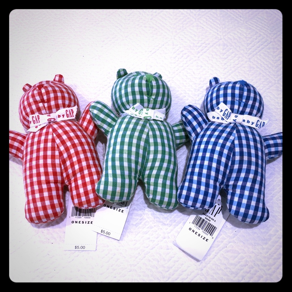 NWT gapkids stuffed bears, 3 qty